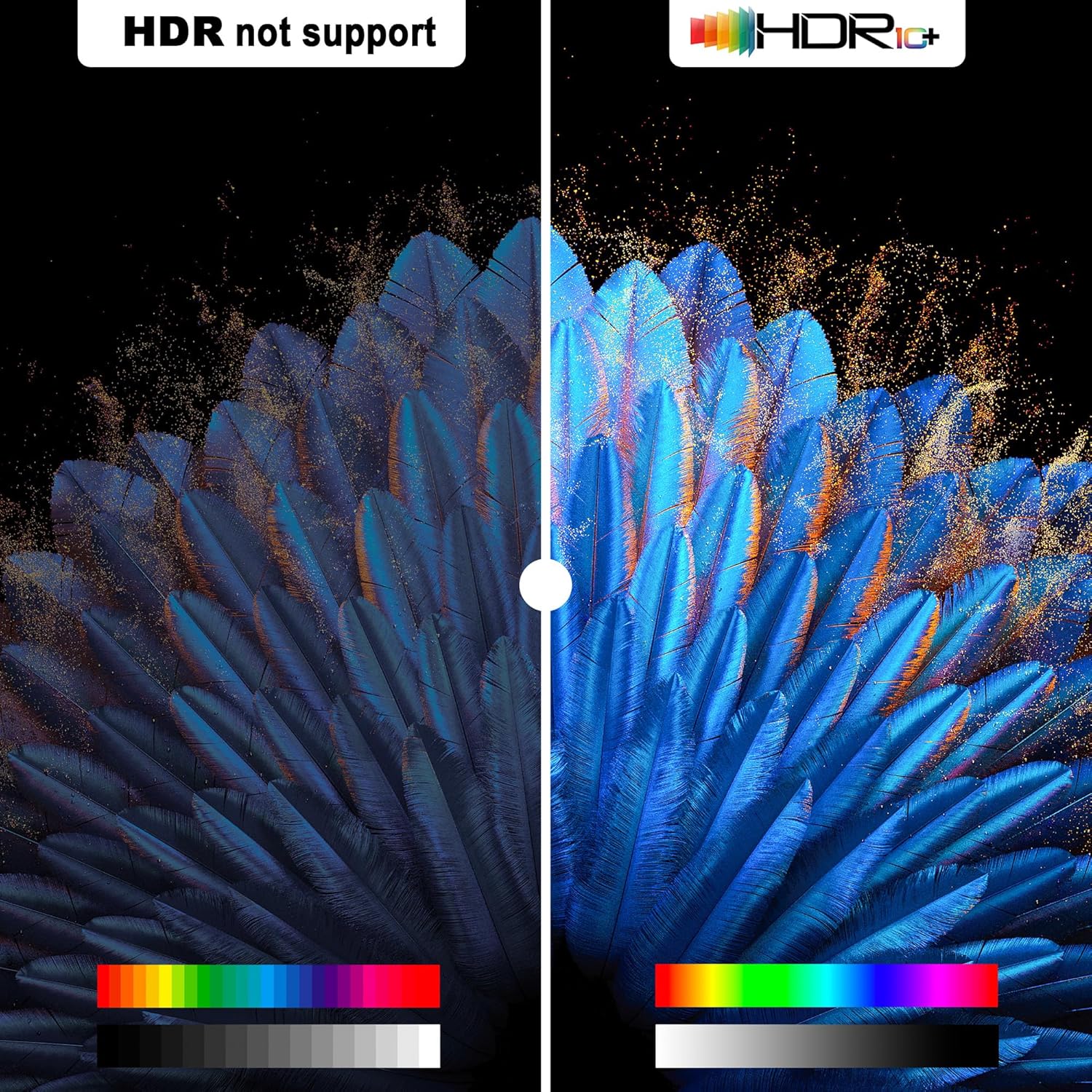 HDMI Switch 3 in 1 Out, 4K@60Hz Switcher, Auto-Switching HDMI 2.0 Switcher with Remote, HDCP 2.2/HD R/3D, Works with PS5/PS4/Switch/Xbox/PC