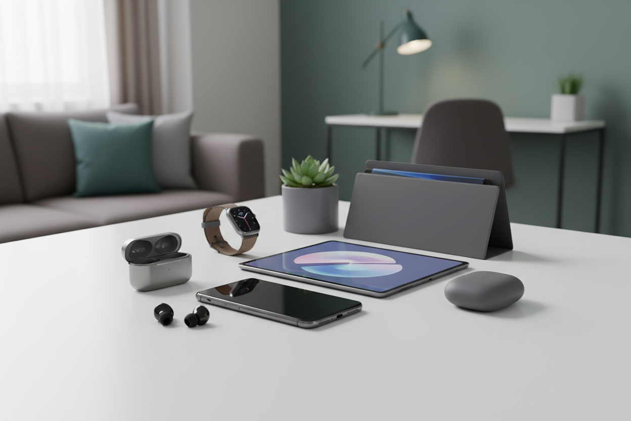 At TechWave, we design and supply innovative electronic devices that enhance everyday living and support modern digital lifestyles. Our products are built with a focus on performance, reliability, and ease of use, ensuring long-term value for our customers. (make it real photo0