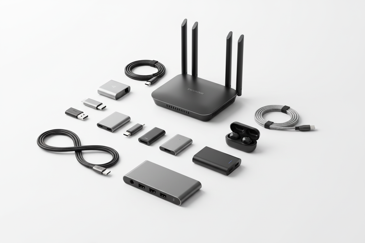 Connectivity & Accessory Devices

We provide devices that ensure seamless connectivity and device compatibility.

Networking and connectivity devices

Electronic accessories and support devices

Durable components for daily use
Ideal for: Personal devices, professional setups, and smart systems. (make it real photo)